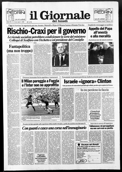 Il giornale del lunedi